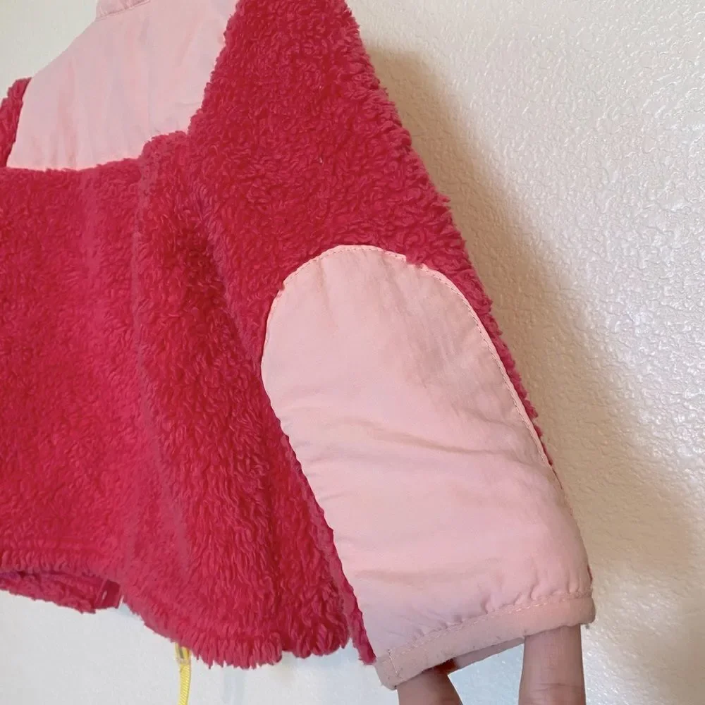 Cat & Jack | Baby Girl’s Pink Sherpa Fuzzy Jacket, Size 18M